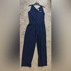 Calvin Klein Navy Blue Strapless Jumpsuit Dress